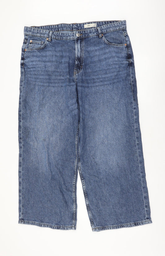 Womens UK Size 18 Marks and Spencer Regular Fit Straight Blue Jeans