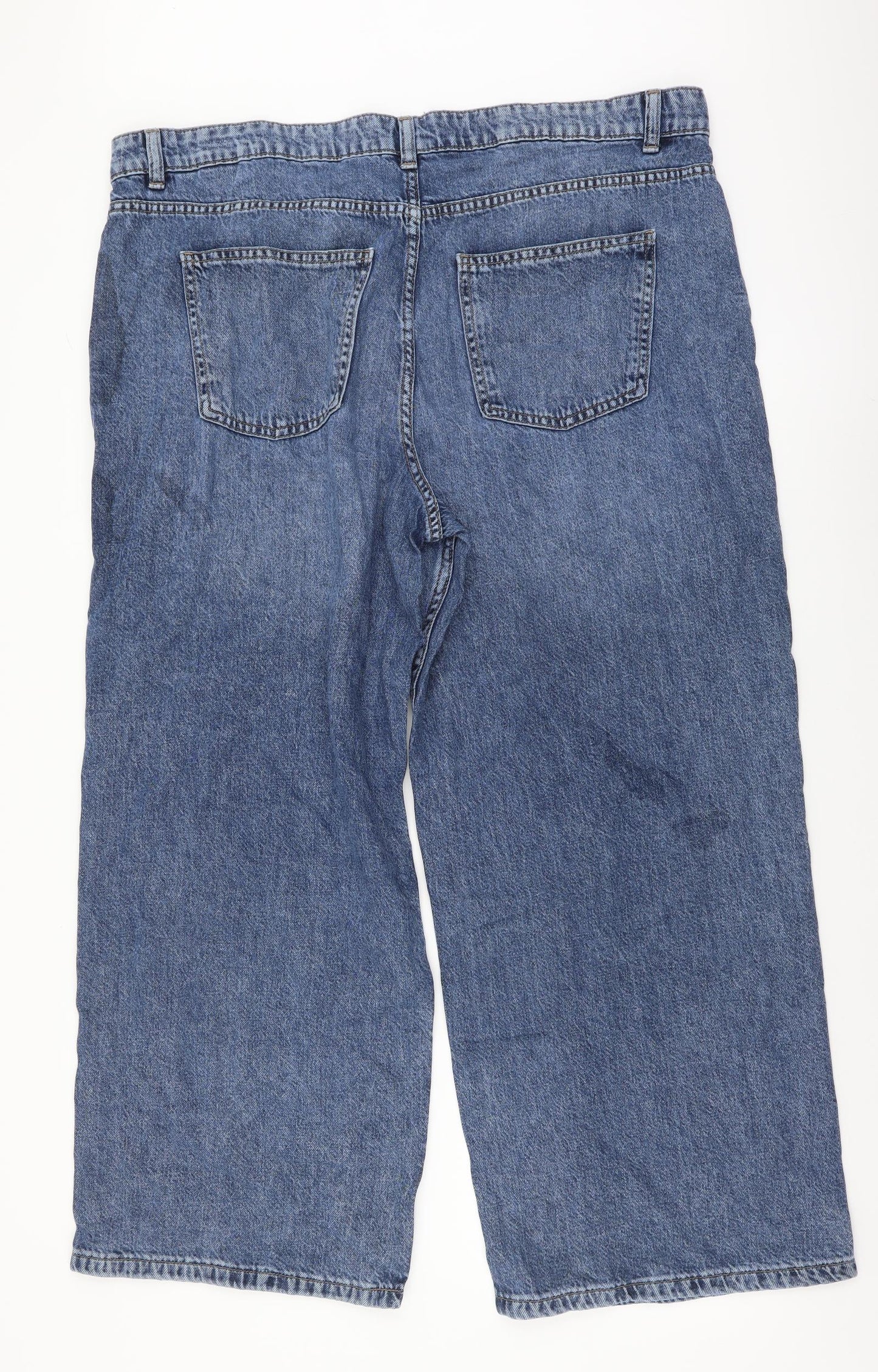 Womens UK Size 18 Marks and Spencer Regular Fit Straight Blue Jeans