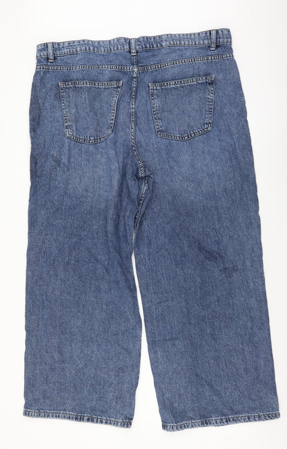 Womens UK Size 18 Marks and Spencer Regular Fit Straight Blue Jeans