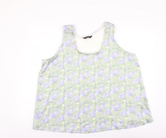 Womens UK Size 18 Marks and Spencer Multicoloured Basic Tank