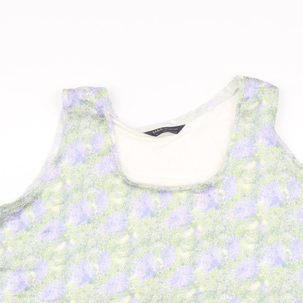 Womens UK Size 18 Marks and Spencer Multicoloured Basic Tank