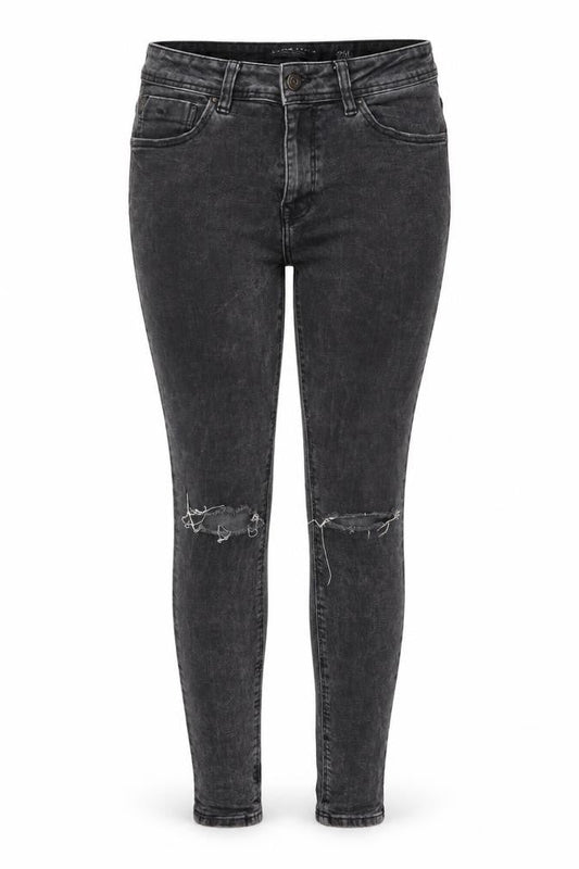 Womens UK Size L Bershka Regular Fit Skinny Grey Jeans