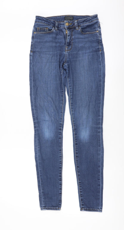 Womens UK Size 8 Waredenim Regular Fit Skinny Blue Jeans