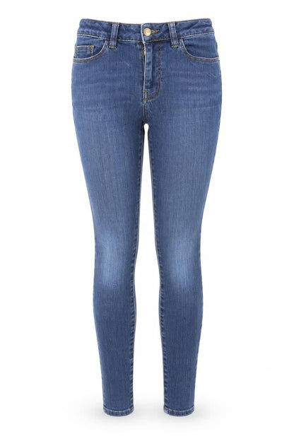 Womens UK Size 8 Waredenim Regular Fit Skinny Blue Jeans
