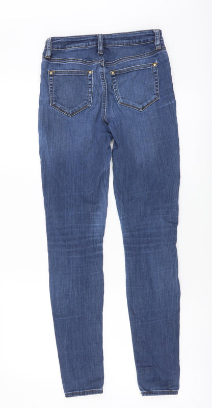 Womens UK Size 8 Waredenim Regular Fit Skinny Blue Jeans