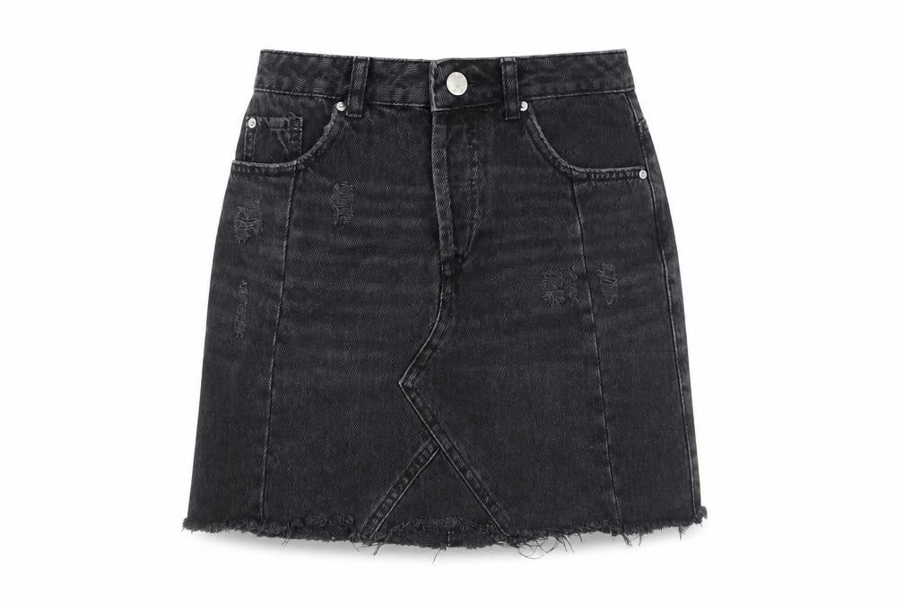 Womens UK Size 8 Miss Selfridge A-Line Denim Skirt