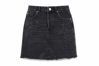 Womens UK Size 8 Miss Selfridge A-Line Denim Skirt