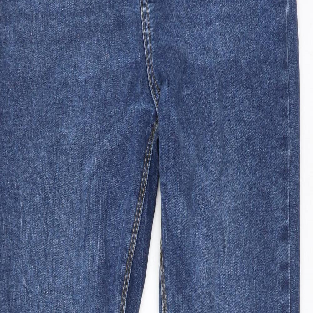 Denim & Co. Womens Blue Cotton Skinny Jeans Size 8 L28 in Regular Button