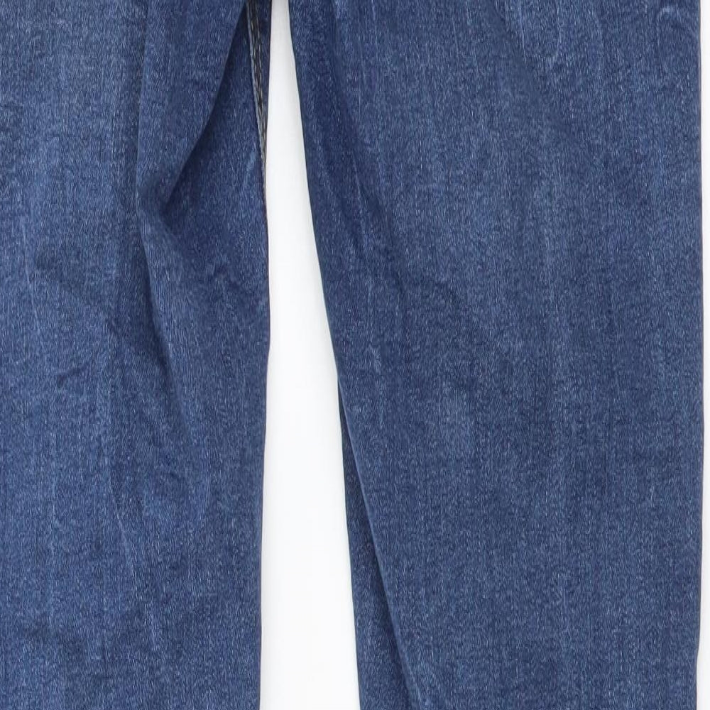Denim & Co. Womens Blue Cotton Skinny Jeans Size 8 L28 in Regular Button