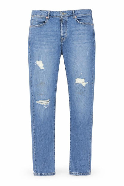 Mens UK Size 34 in Topman Regular Fit Straight Blue Jeans