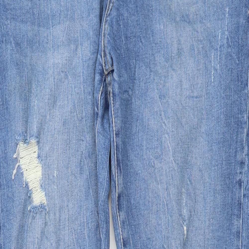 Mens UK Size 34 in Topman Regular Fit Straight Blue Jeans