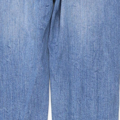 Mens UK Size 34 in Topman Regular Fit Straight Blue Jeans