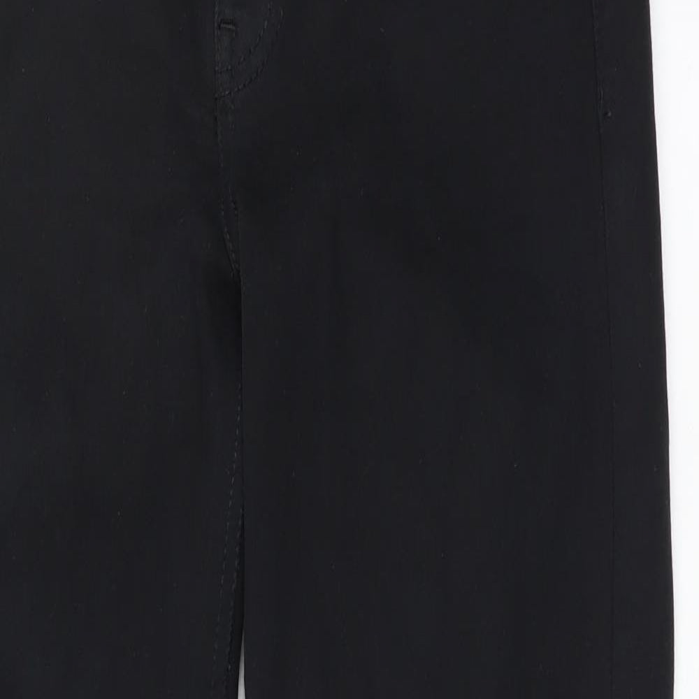 Topshop Womens Black Cotton Skinny Jeans Size 28 in L30 in Regular Button
