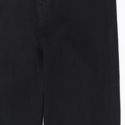 Topshop Womens Black Cotton Skinny Jeans Size 28 in L30 in Regular Button