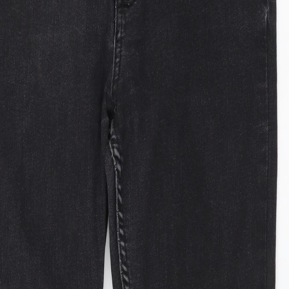 Bershka Womens Black Cotton Skinny Jeans Size L L28 in Regular Button