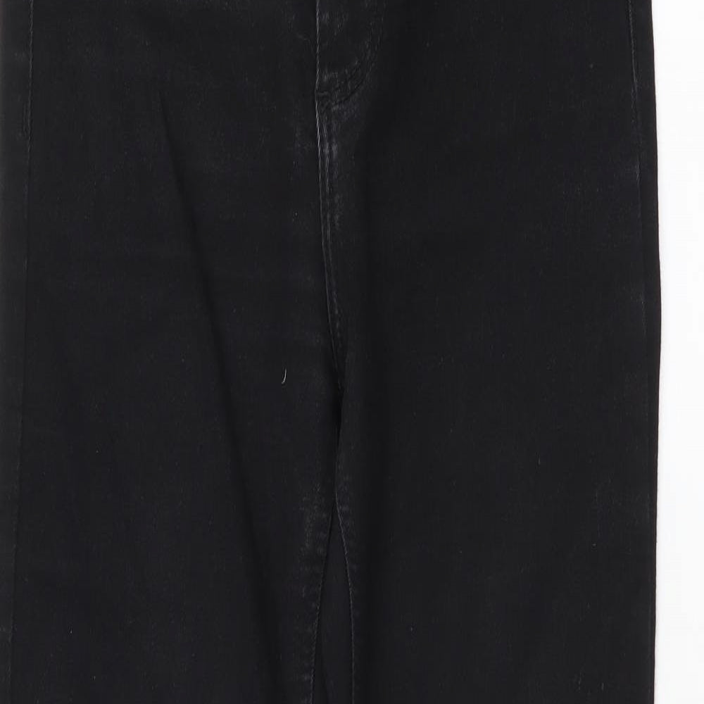 Zara Womens Black Cotton Jegging Jeans Size S L27 in Regular Button
