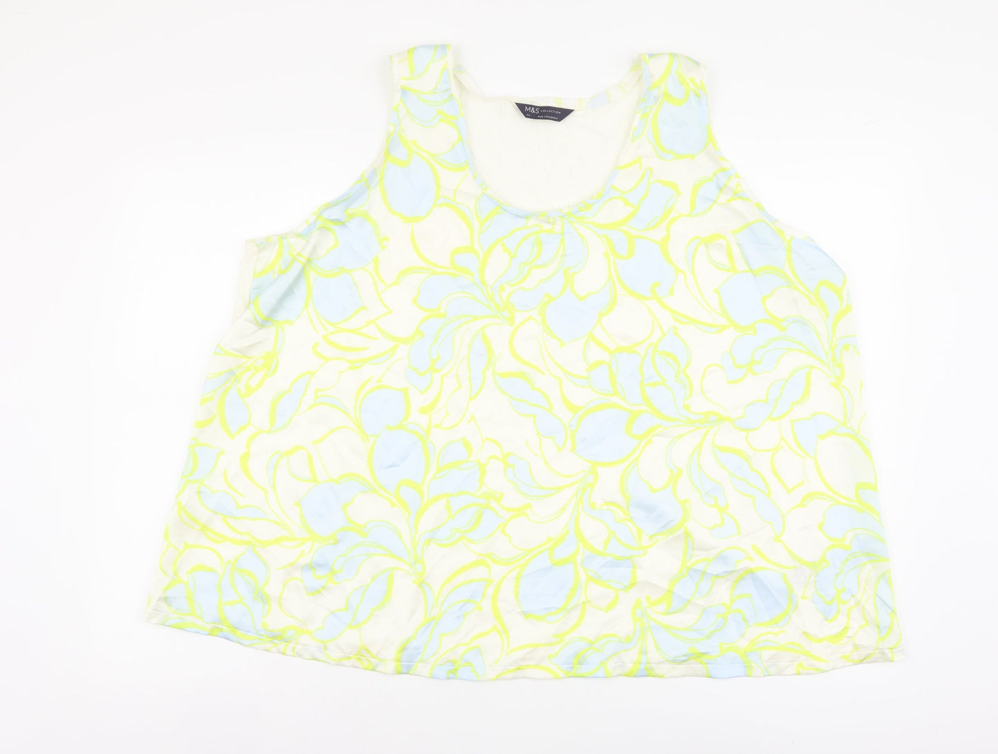 Womens UK Size 24 Marks and Spencer Multicoloured Basic Tank