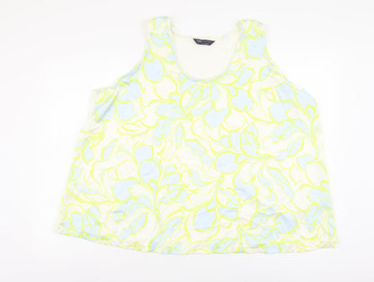 Womens UK Size 24 Marks and Spencer Multicoloured Basic Tank
