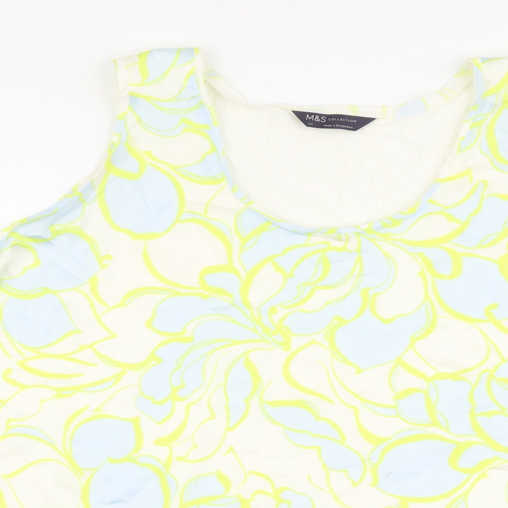 Womens UK Size 24 Marks and Spencer Multicoloured Basic Tank