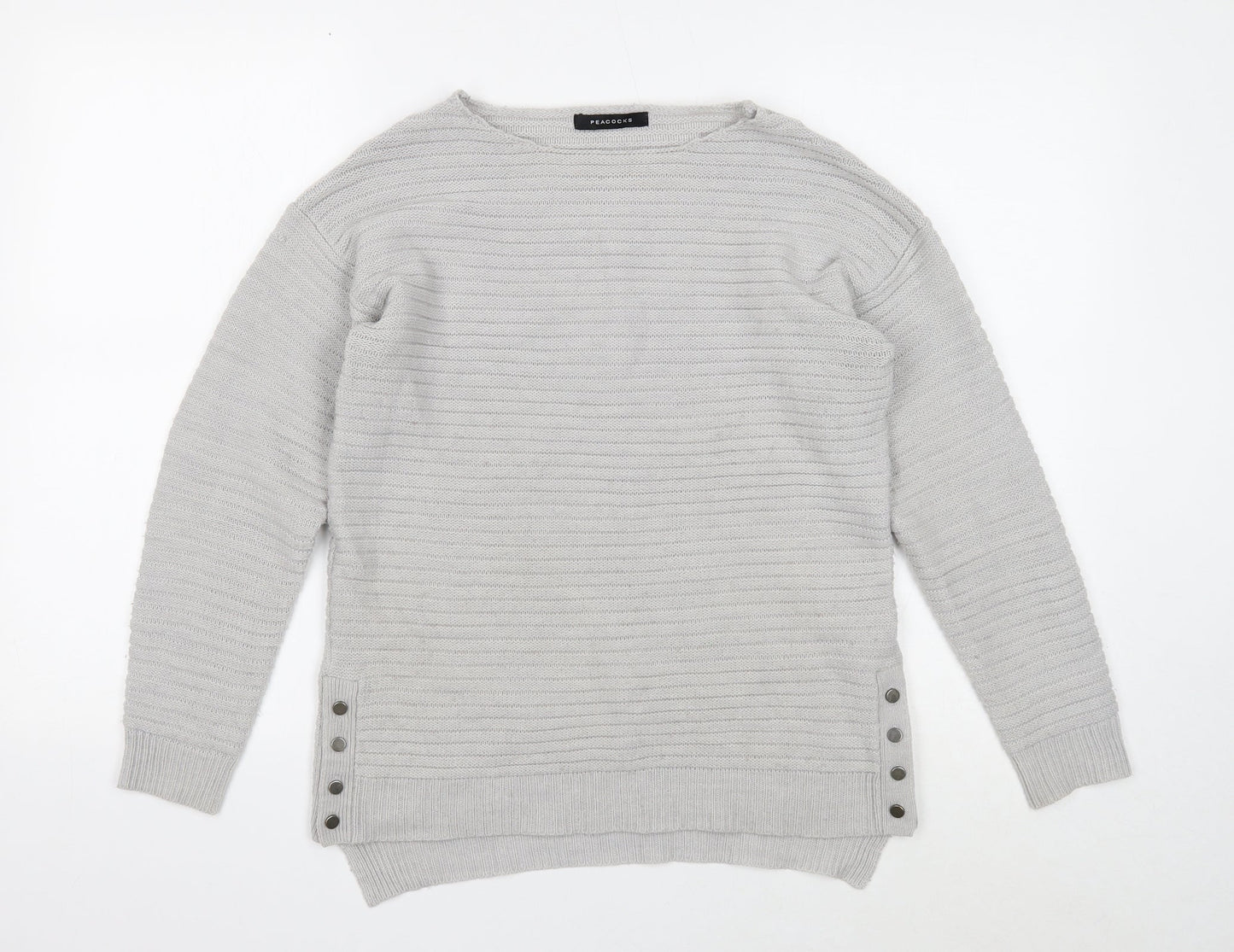 Womens UK Size S Peacocks Grey Pullover Jumper