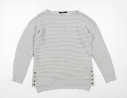 Womens UK Size S Peacocks Grey Pullover Jumper