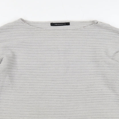 Womens UK Size S Peacocks Grey Pullover Jumper