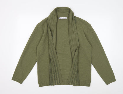 Womens UK Size M Pure and Natural Green Cardigan Jumper