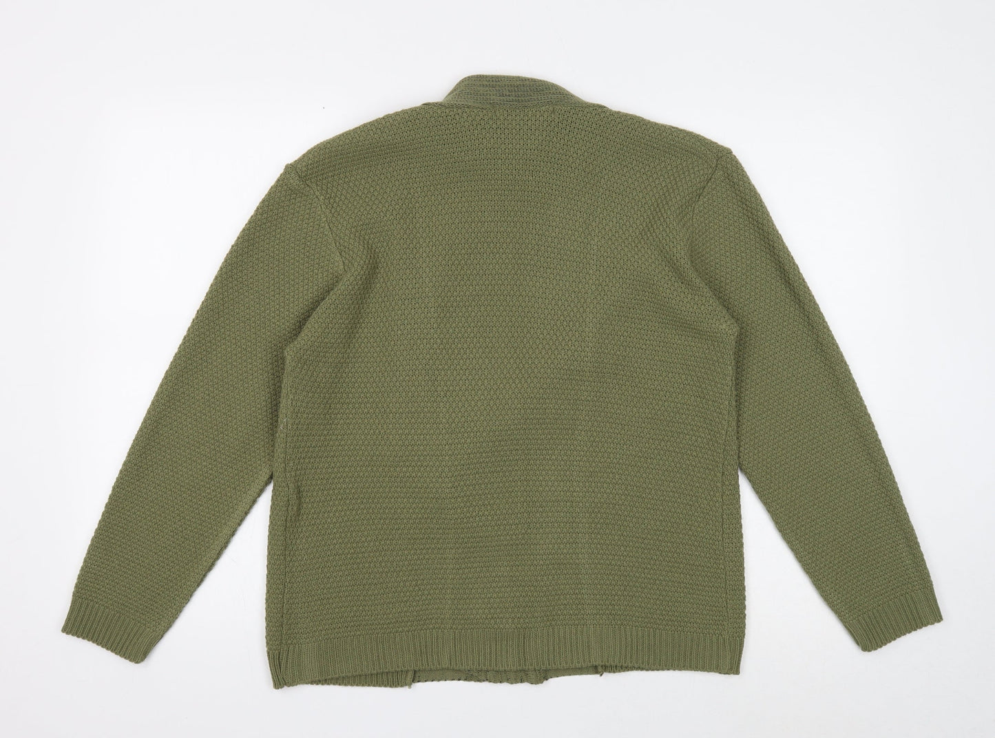 Womens UK Size M Pure and Natural Green Cardigan Jumper