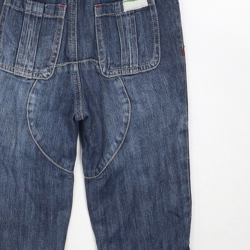 Blue Zoo Boys Blue Cotton Capri Jeans Size 9-12 Months Button