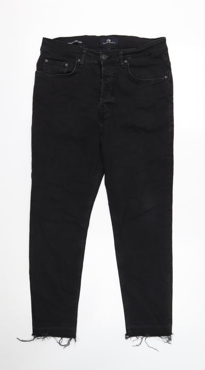 LTB Mens Black Cotton Straight Jeans Size 30 in L31 in Regular Button
