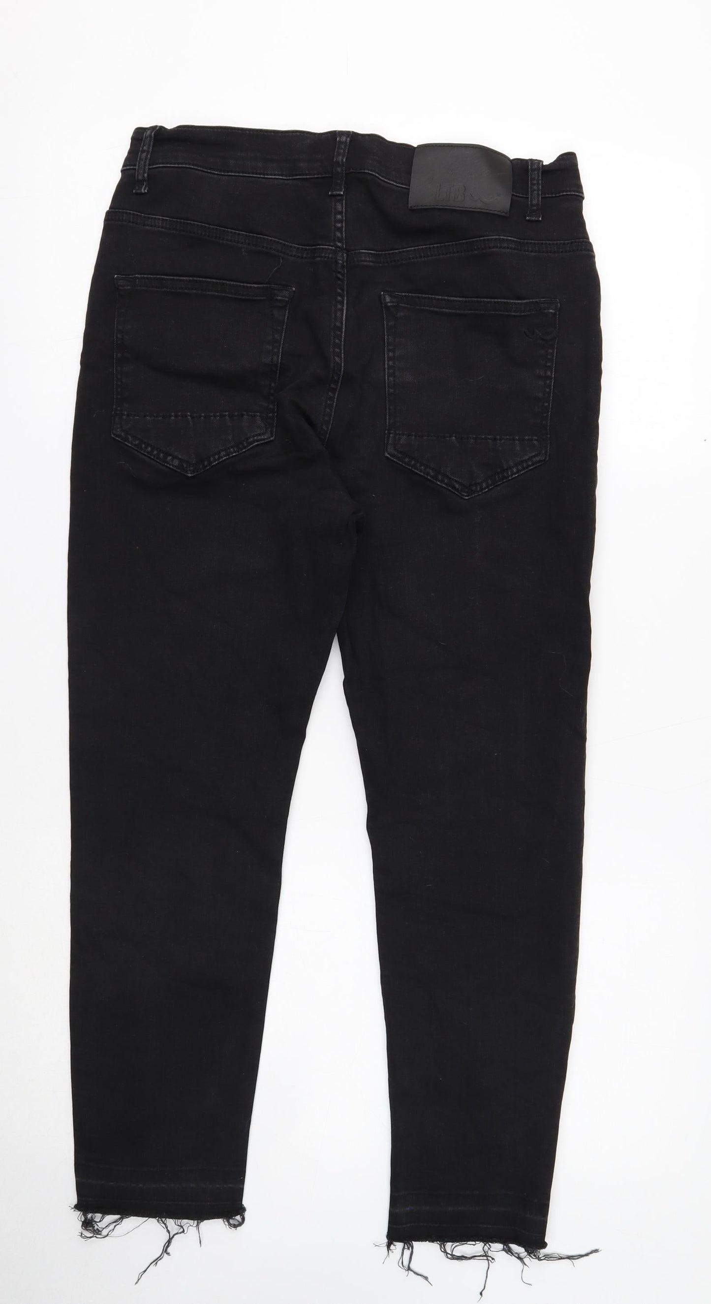 LTB Mens Black Cotton Straight Jeans Size 30 in L31 in Regular Button
