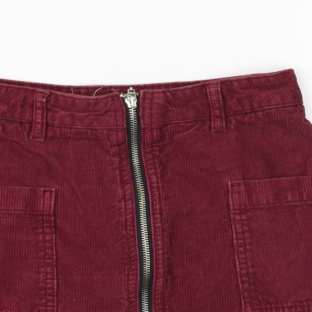 Womens UK Size 6 Topshop Mini Corduroy Skirt