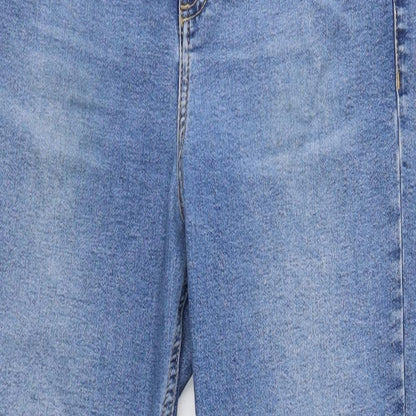 Topshop Womens Blue Cotton Skinny Jeans Size 30 in L32 in Regular Button