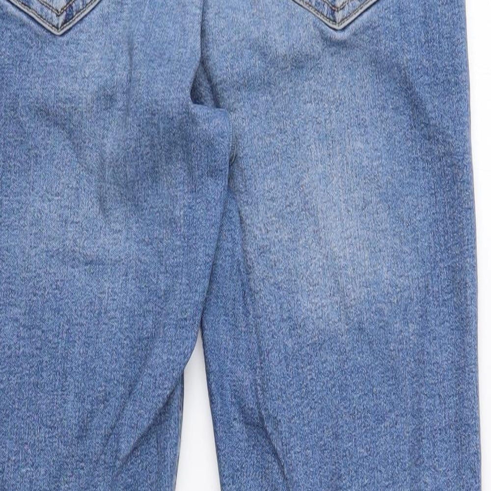 Topshop Womens Blue Cotton Skinny Jeans Size 30 in L32 in Regular Button