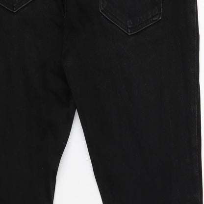 Ziggy Mens Black Cotton Skinny Jeans Size 32 in Regular Button