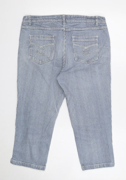 Womens UK Size 40 in John Lewis Regular Fit Cropped Blue Jeans