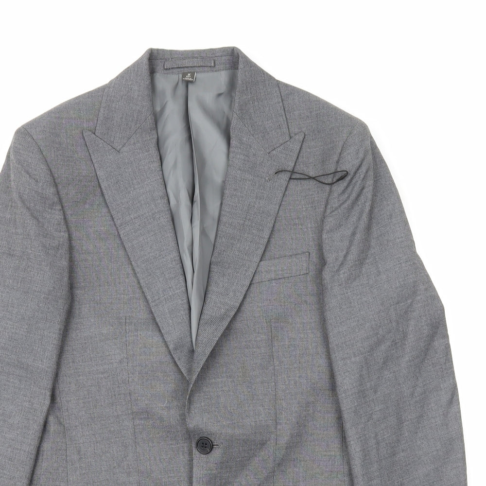 Mens UK Size S Marks and Spencer Regular Grey Suit Jacket