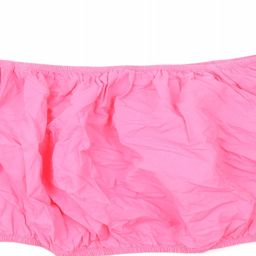 Womens UK Size 14 Marks and Spencer Pink Cropped Blouse