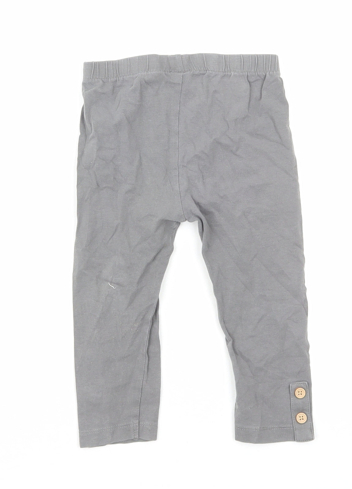 TU Girls Grey Cotton Jogger Trousers Size 12 Months Pullover - Leggings