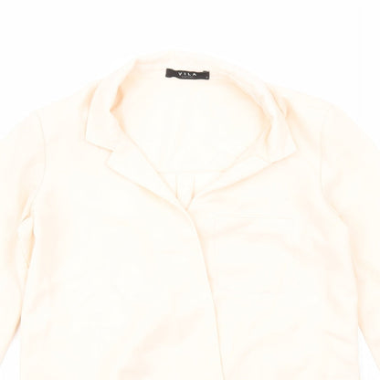 Womens UK Size S VILA Pink Basic Button-Up