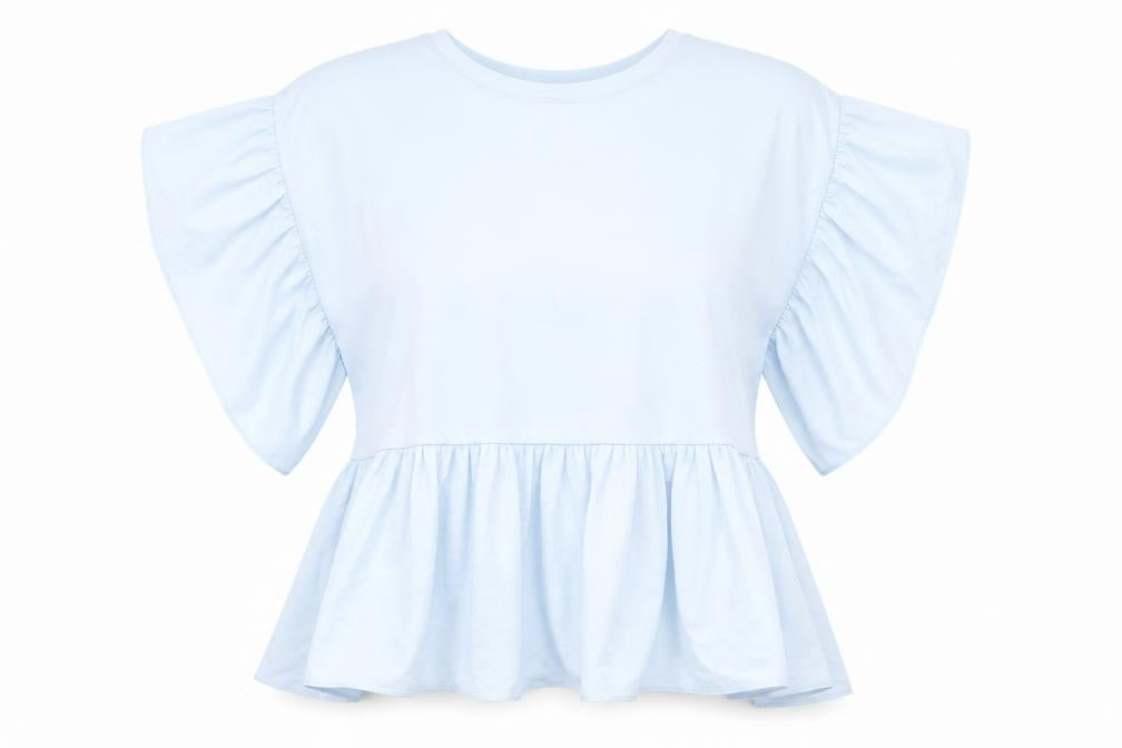 Womens UK Size S Primark Blue Basic T-Shirt
