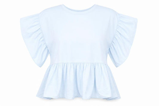 Womens UK Size S Primark Blue Basic T-Shirt