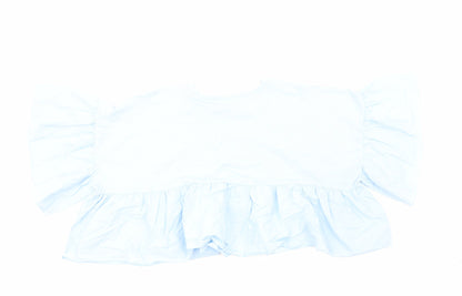 Primark Womens Blue Cotton Basic T-Shirt Size S Crew Neck