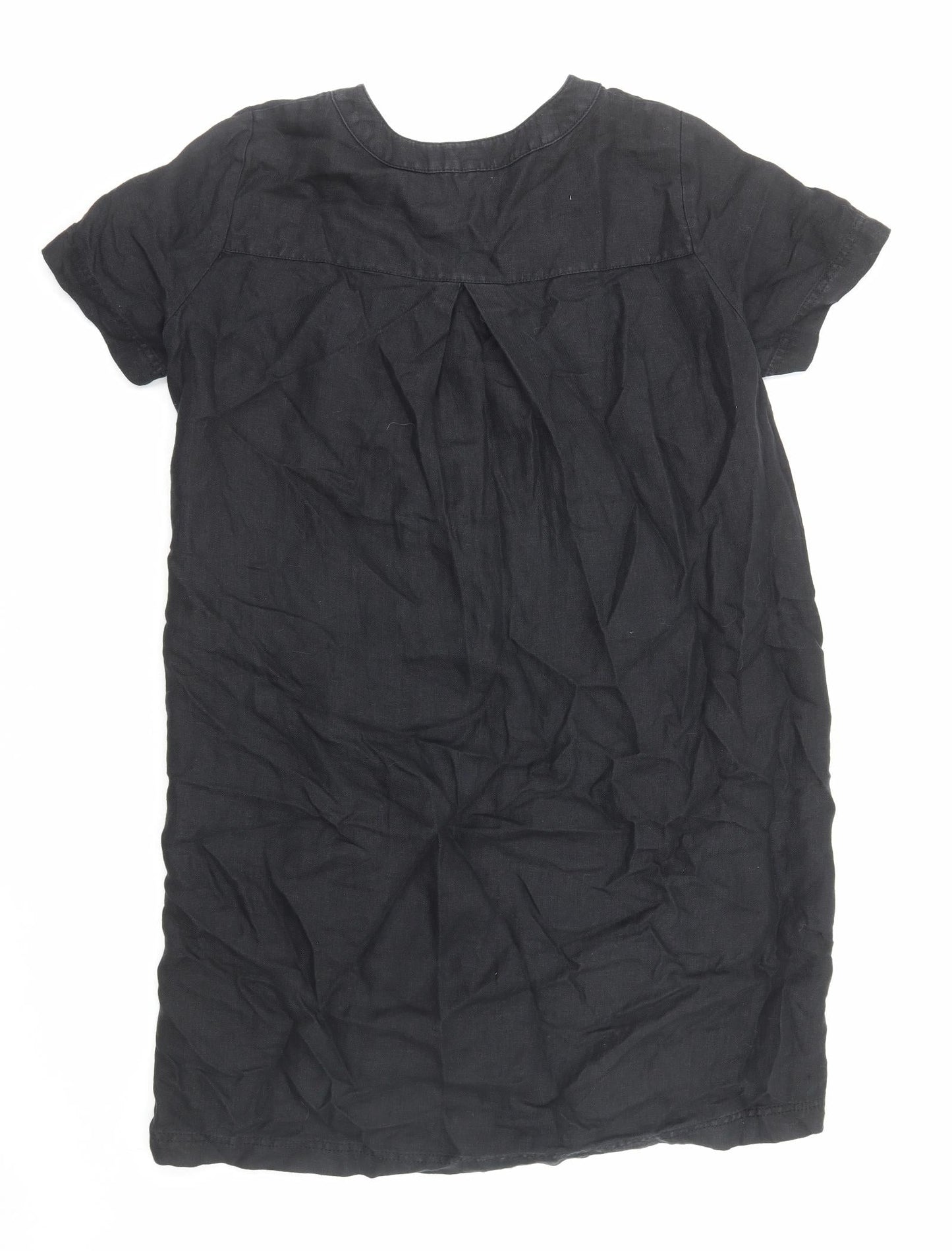 Preworn Womens Black Cotton Shift Size L Round Neck Pullover