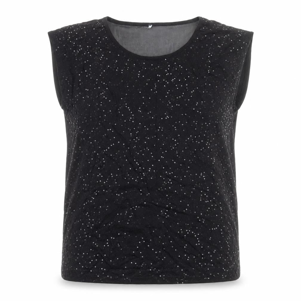 Womens UK Size 12 Papaya Black Basic Blouse