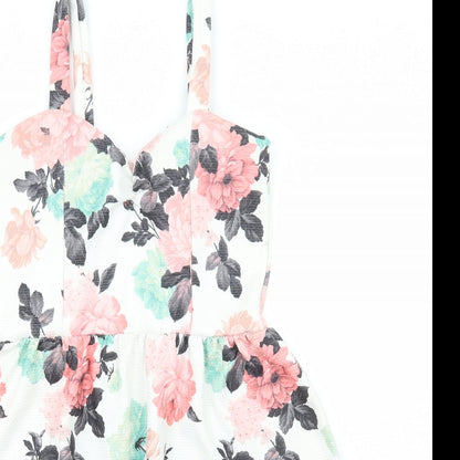 Select Womens Multicoloured Floral Polyester Tank Dress Size 10 Sweetheart Pullover