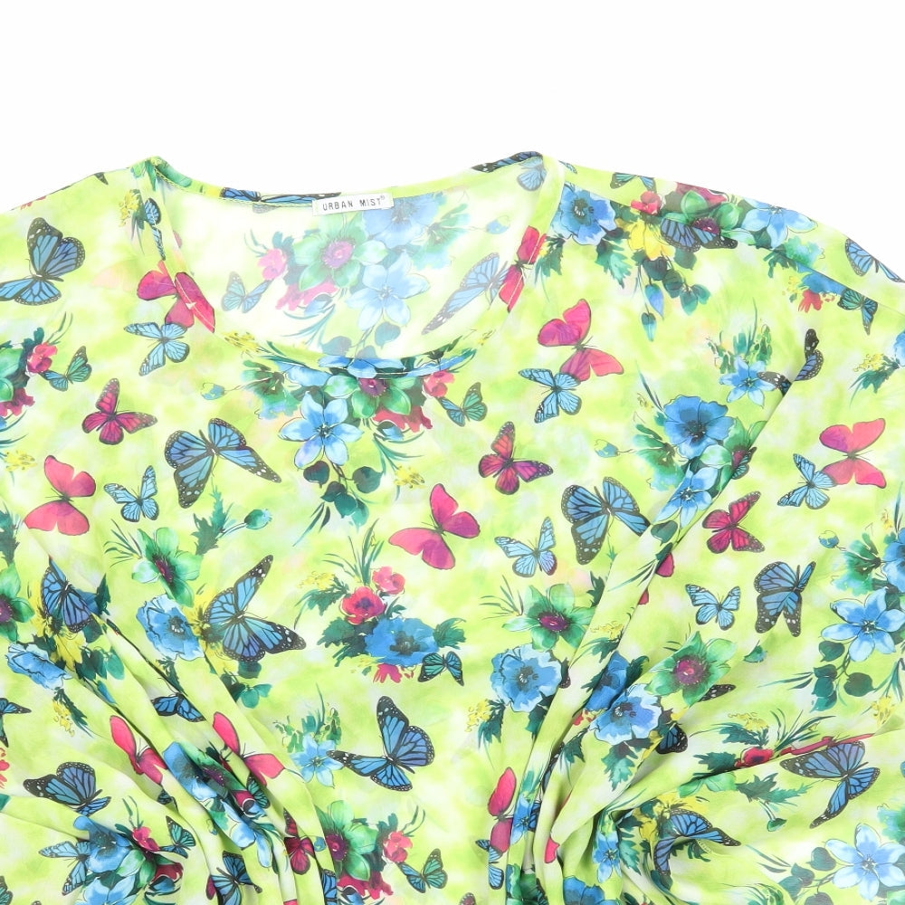 Womens UK Size L Urban Mist Green Basic Blouse