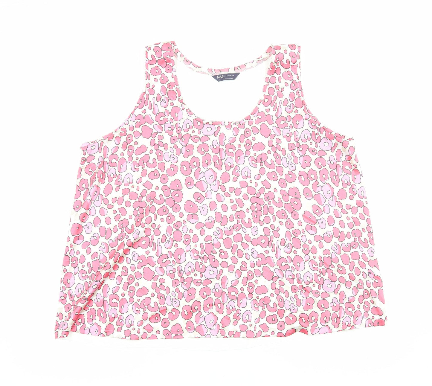 Womens UK Size 20 Marks and Spencer Pink Basic Tank