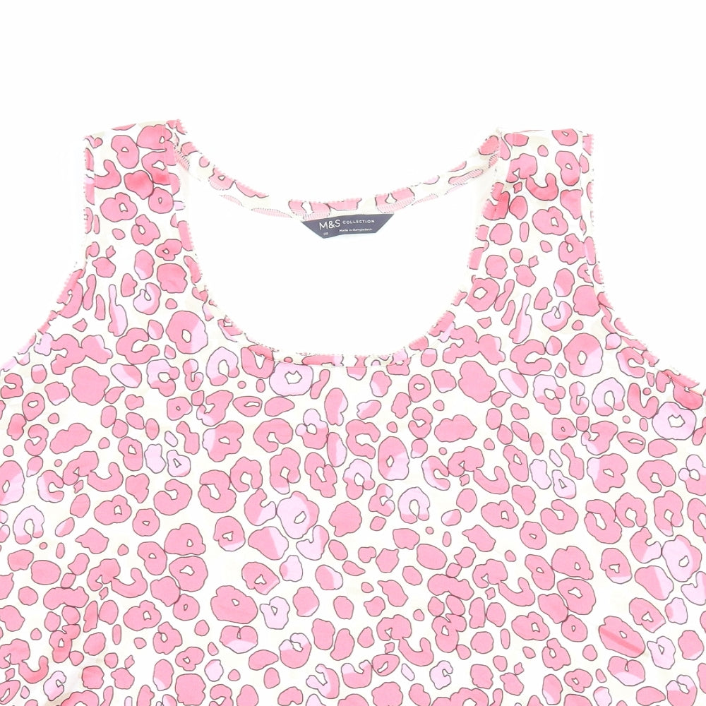 Womens UK Size 20 Marks and Spencer Pink Basic Tank