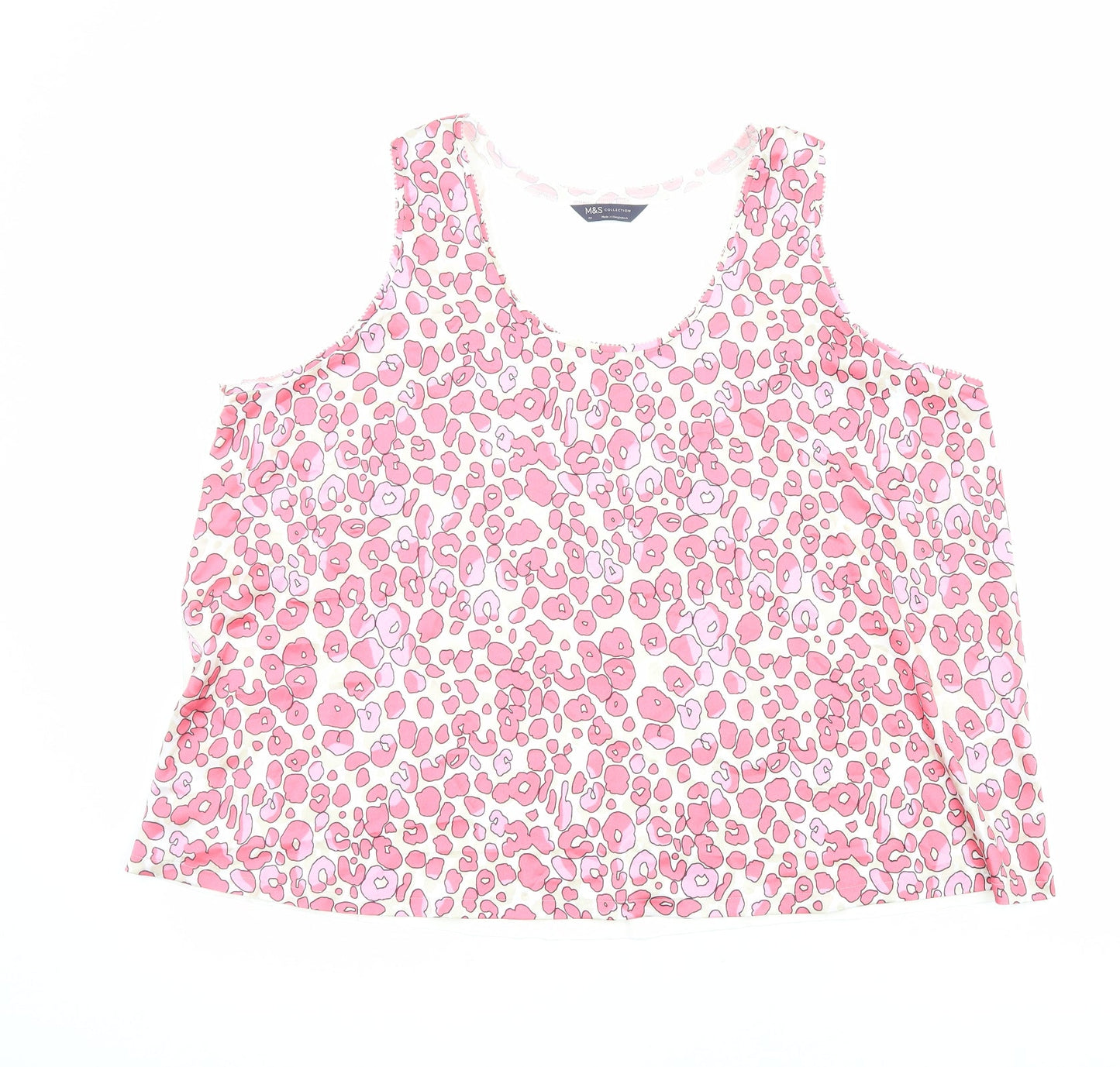 Womens UK Size 22 Marks and Spencer Pink Basic Tank
